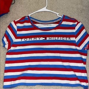 TOMMY HILFIGER STRIPED CROP TIP